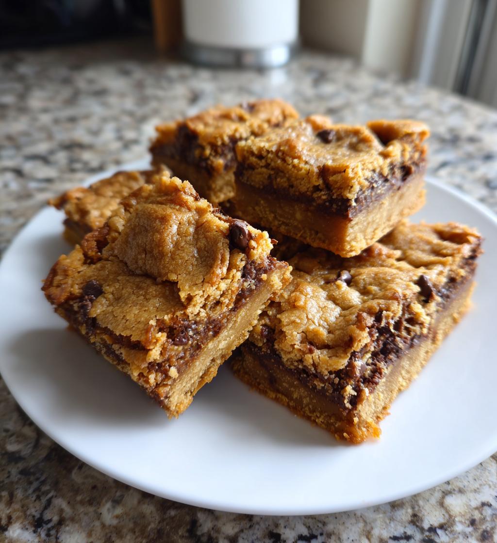 peanut butter chocolate chip bars - detail 1