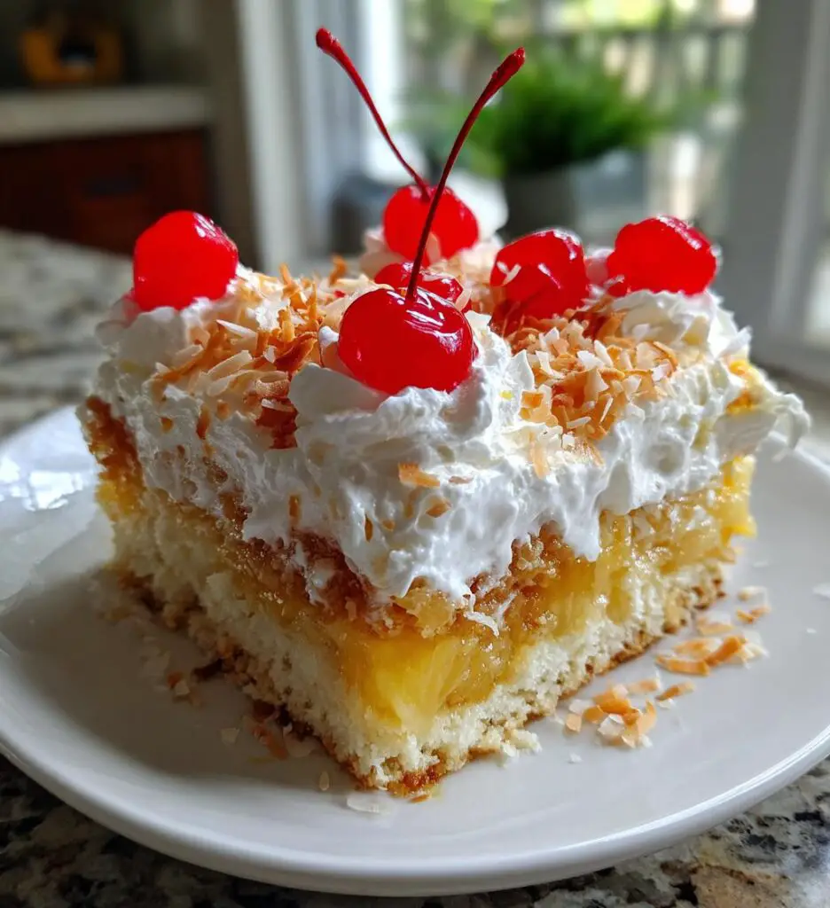 pina colada poke cake