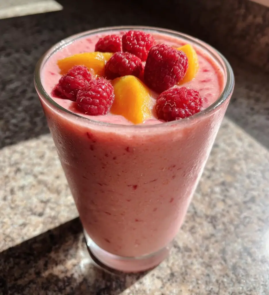 raspberry peach protein smoothie recipe