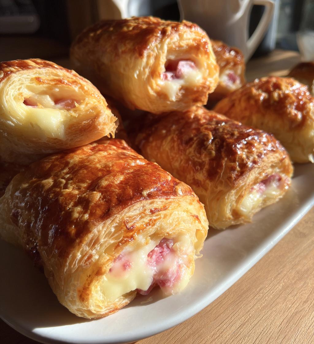 rhubarb cream cheese puff pastries - detail 1