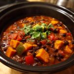 slow cooker sweet potato black bean chili