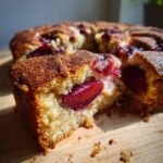 spiced plum custard cake