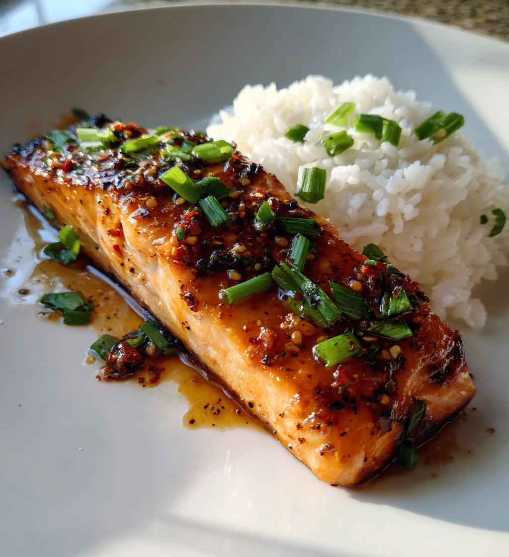 spicy honey garlic salmon