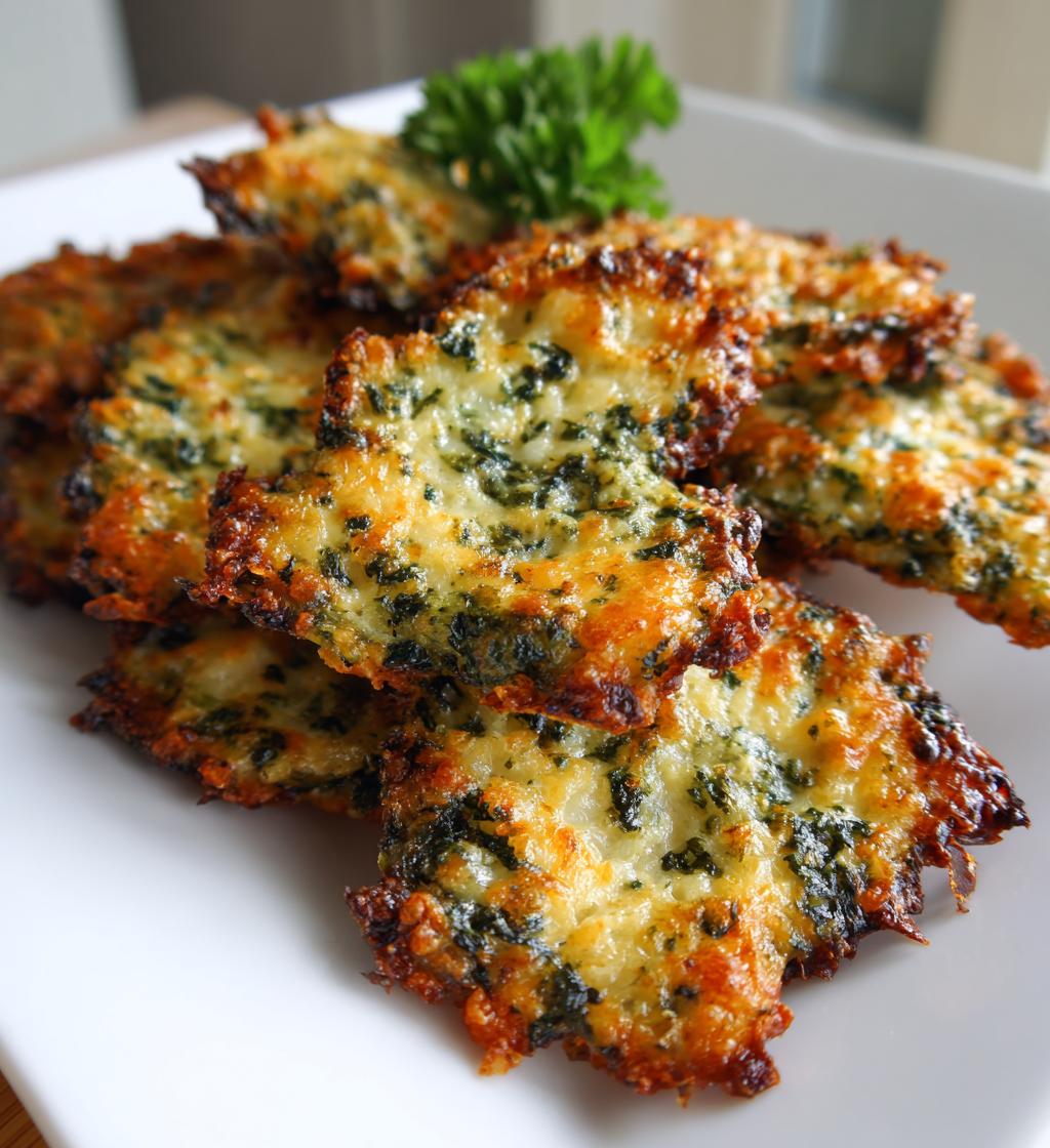 spinach dip cheese crisps - detail 1