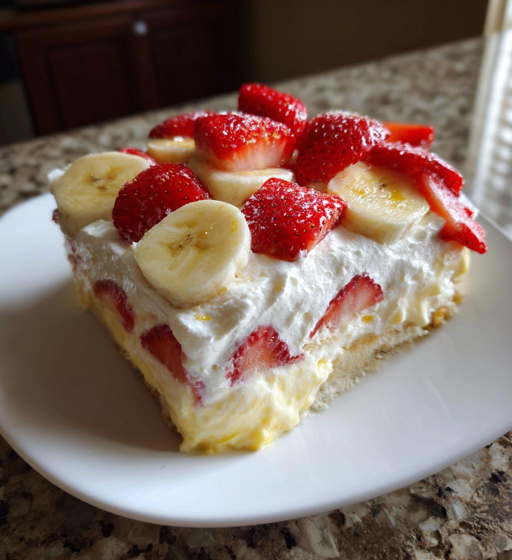 strawberry cheesecake banana pudding - detail 1