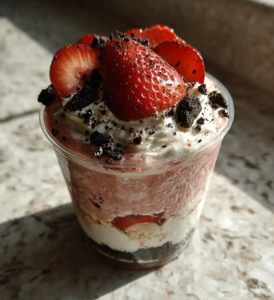 strawberry oreo cheesecake cup