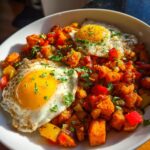 sweet potato hash with eggs