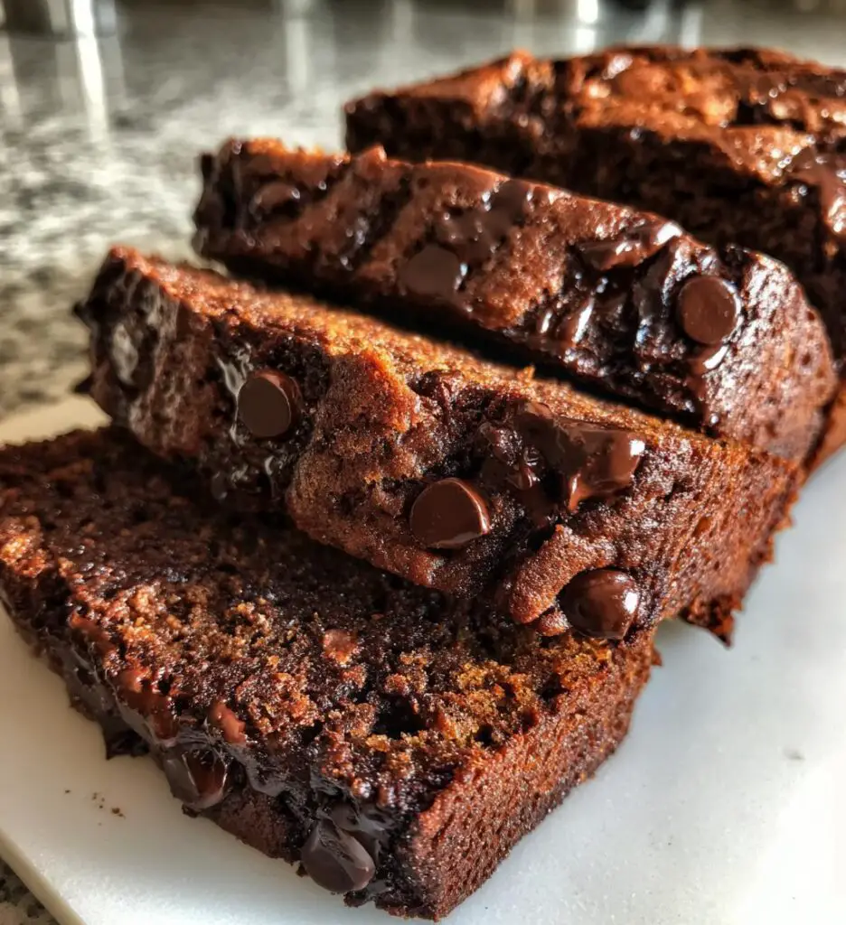 triple chocolate banana bread