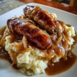 true bangers and mash with onion gravy