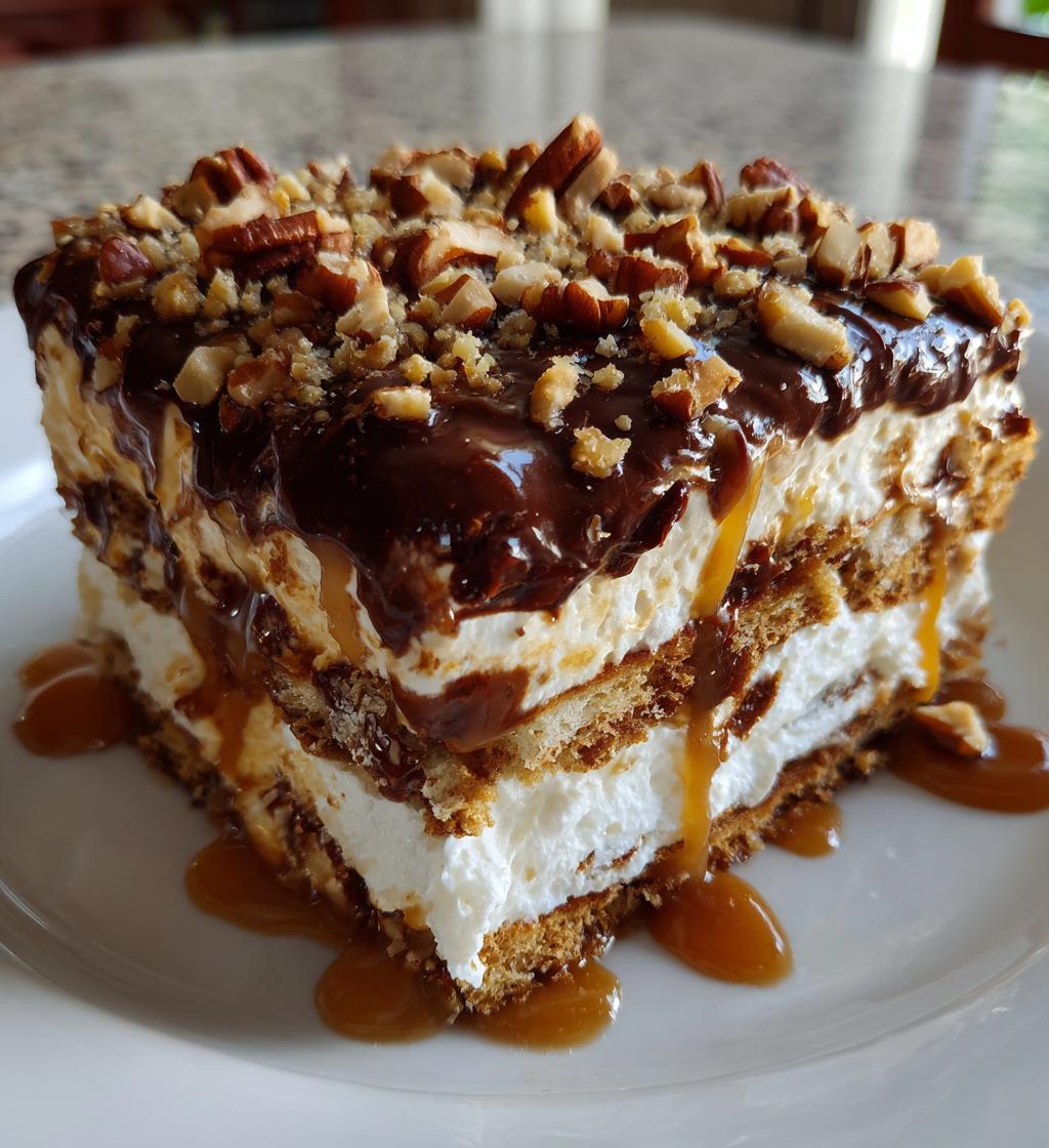 turtle lasagna dessert