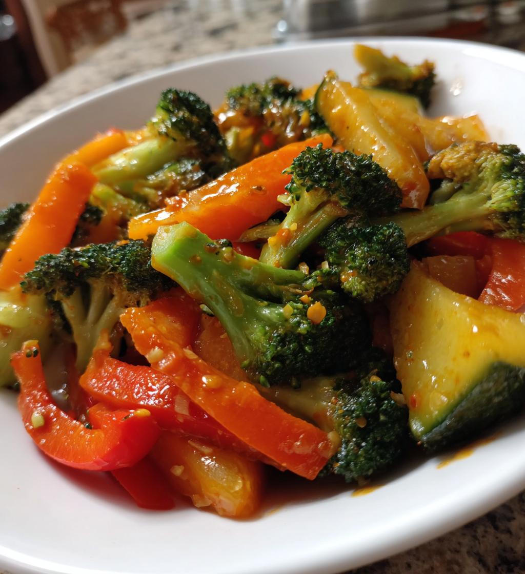 vegetable stir fry with peanut sauce