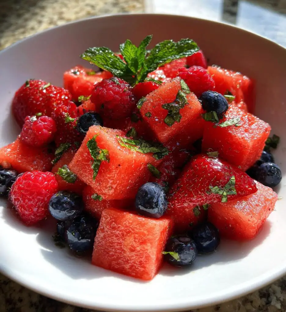 watermelon berry fruit salad