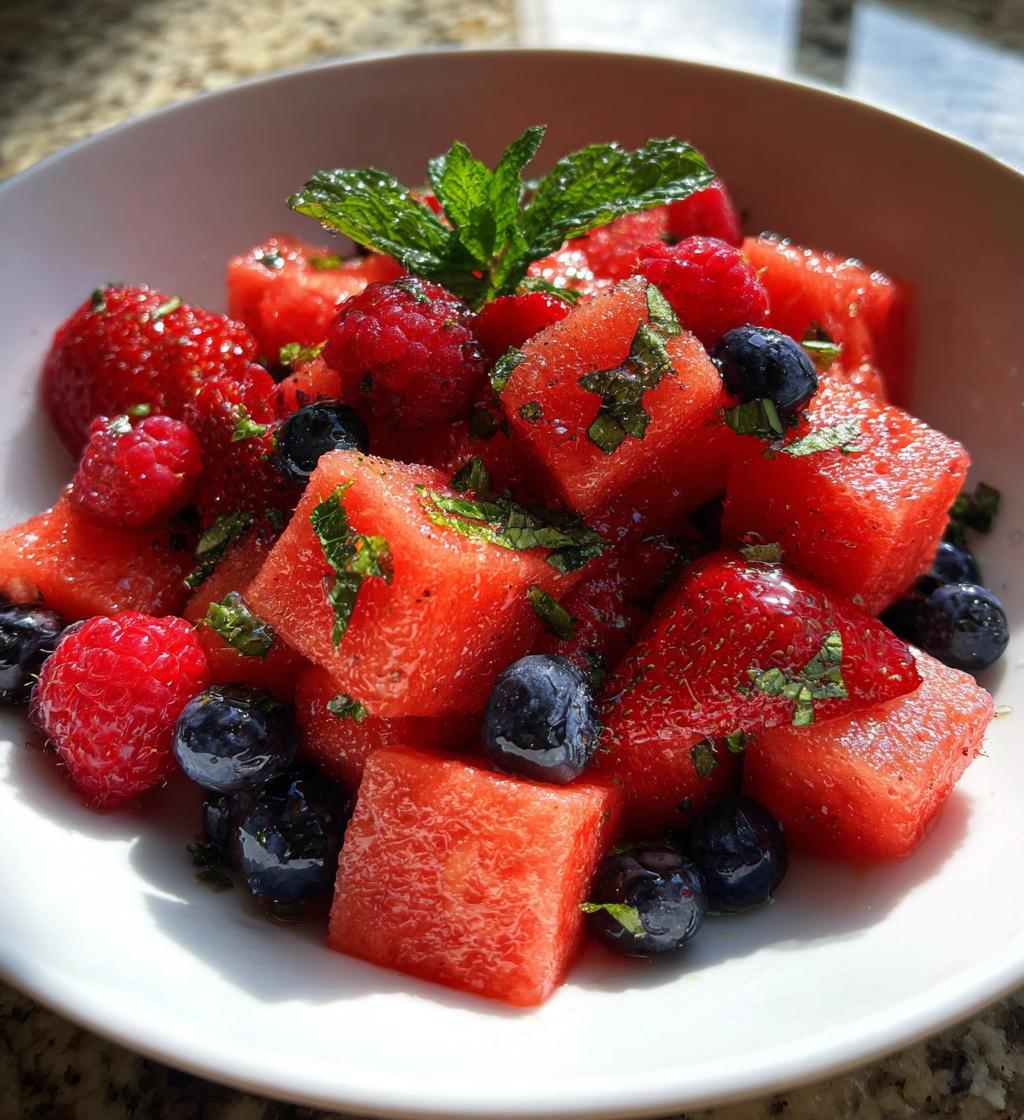 watermelon berry fruit salad