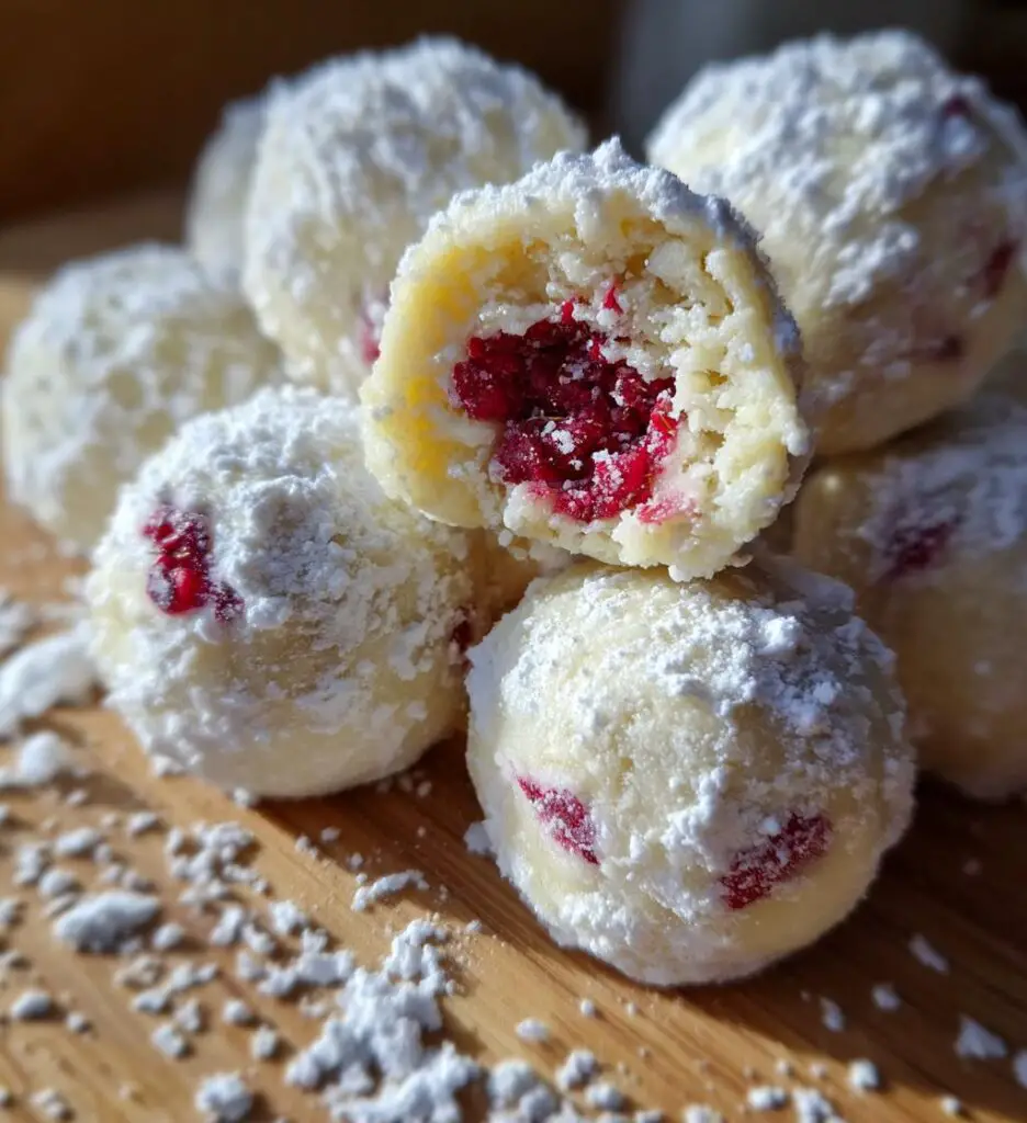 white chocolate raspberry truffles