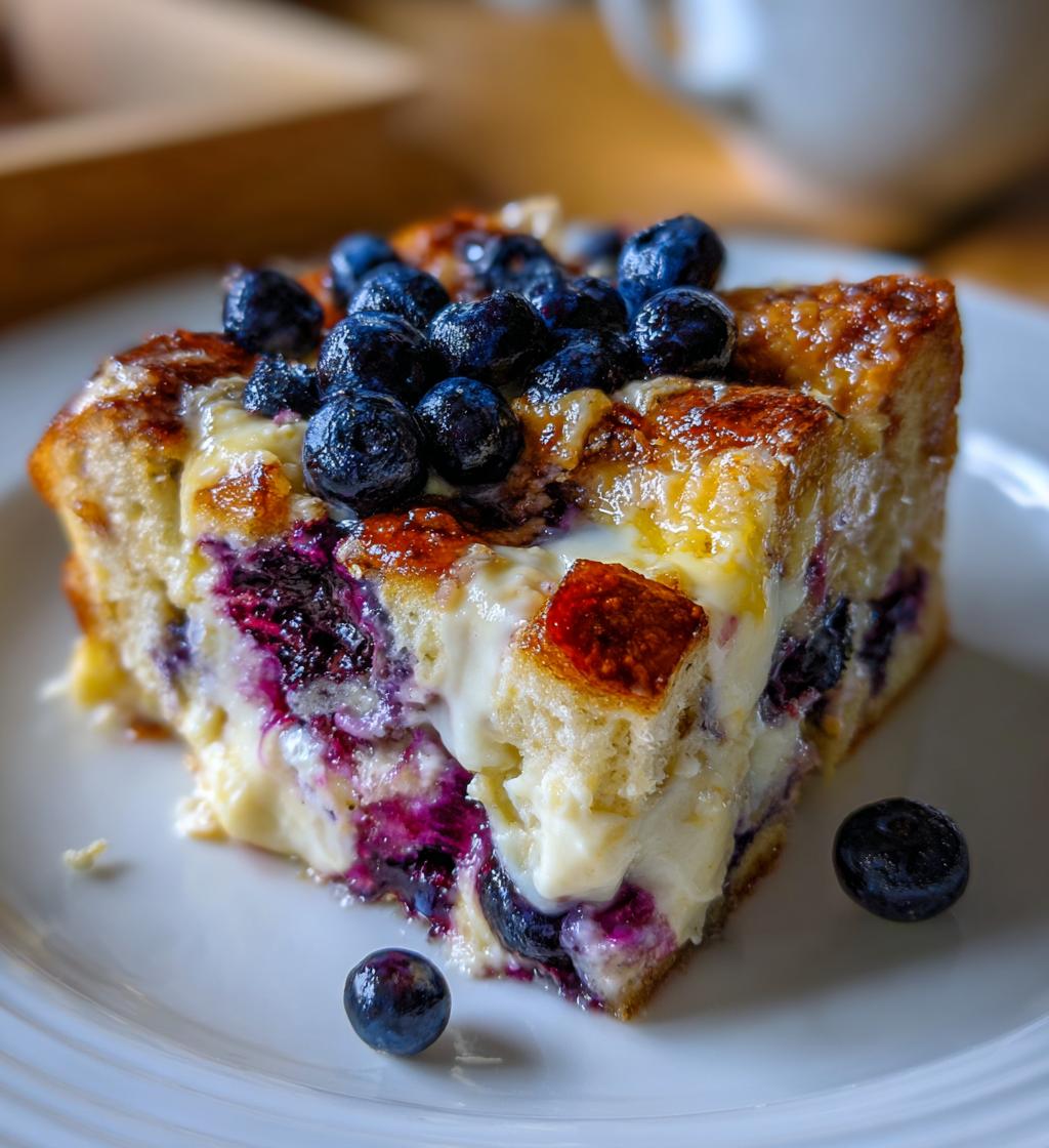 Blueberry Cream Cheese French Toast Casserole