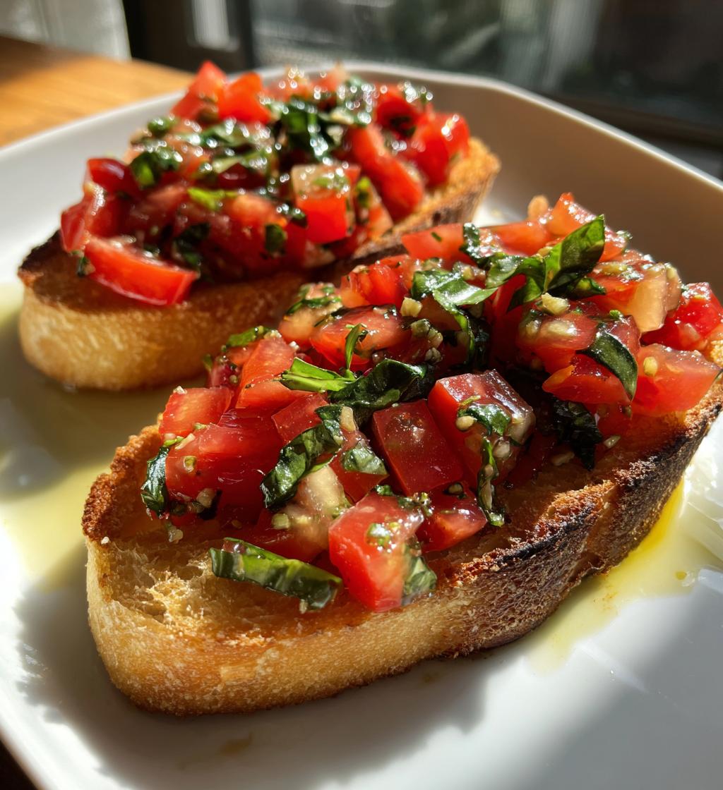 Bruschetta with Tomato & Basil - detail 1