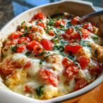 Caprese Breakfast Casserole (Tomato, Basil, Mozzarella)