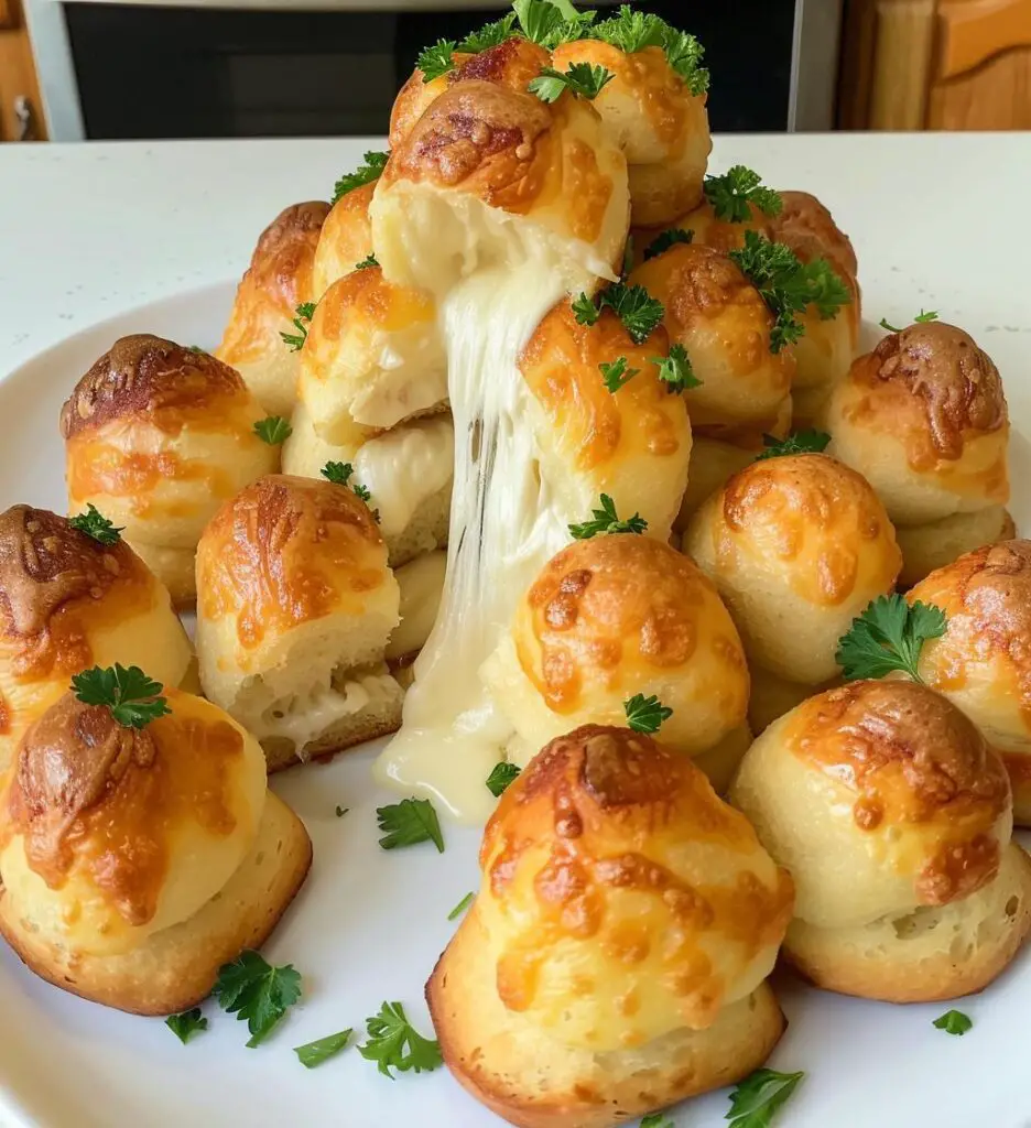 Cheesy Pull-Apart Christmas Tree Bread