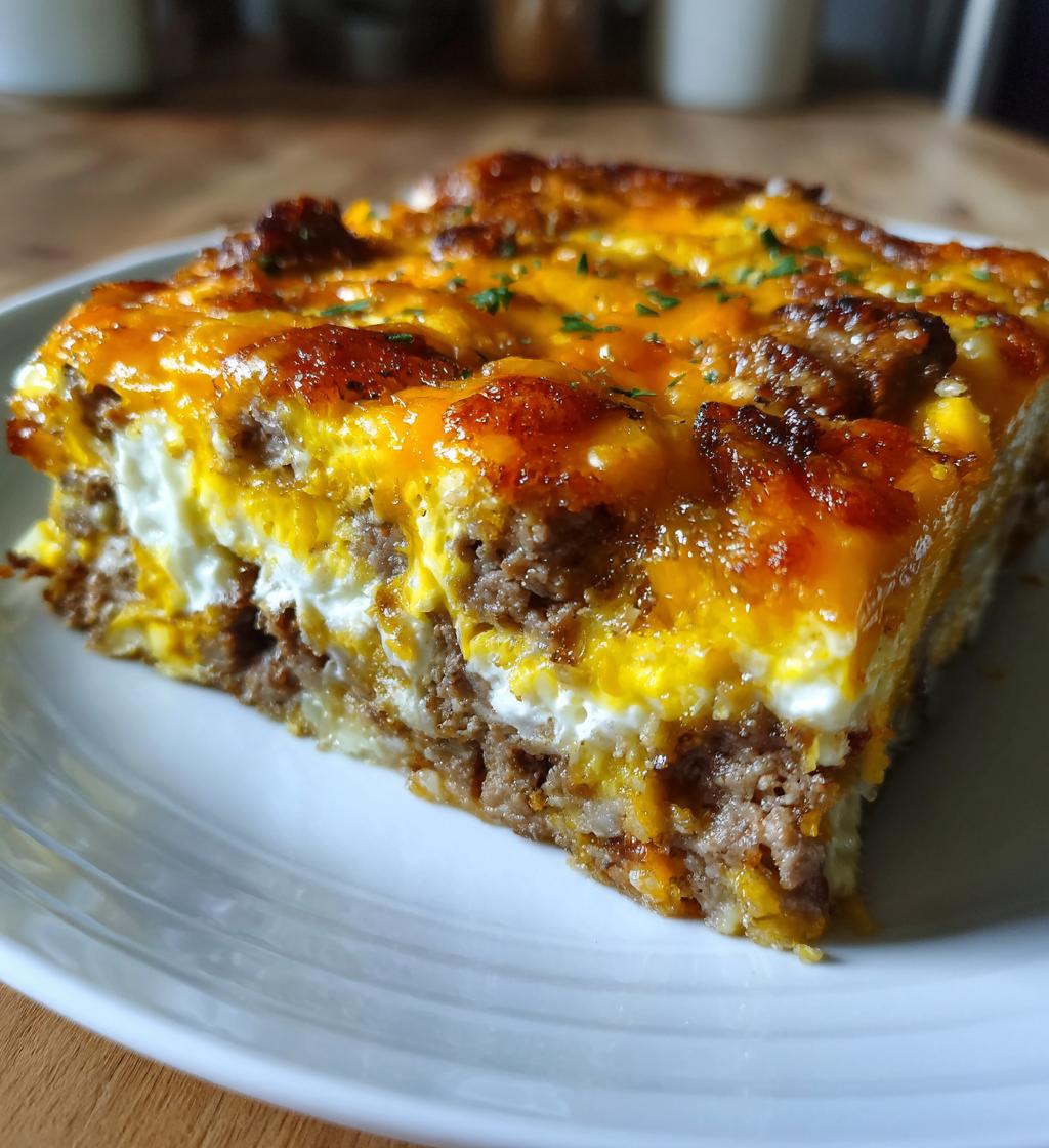 Cheesy Sausage & Egg Breakfast Casserole