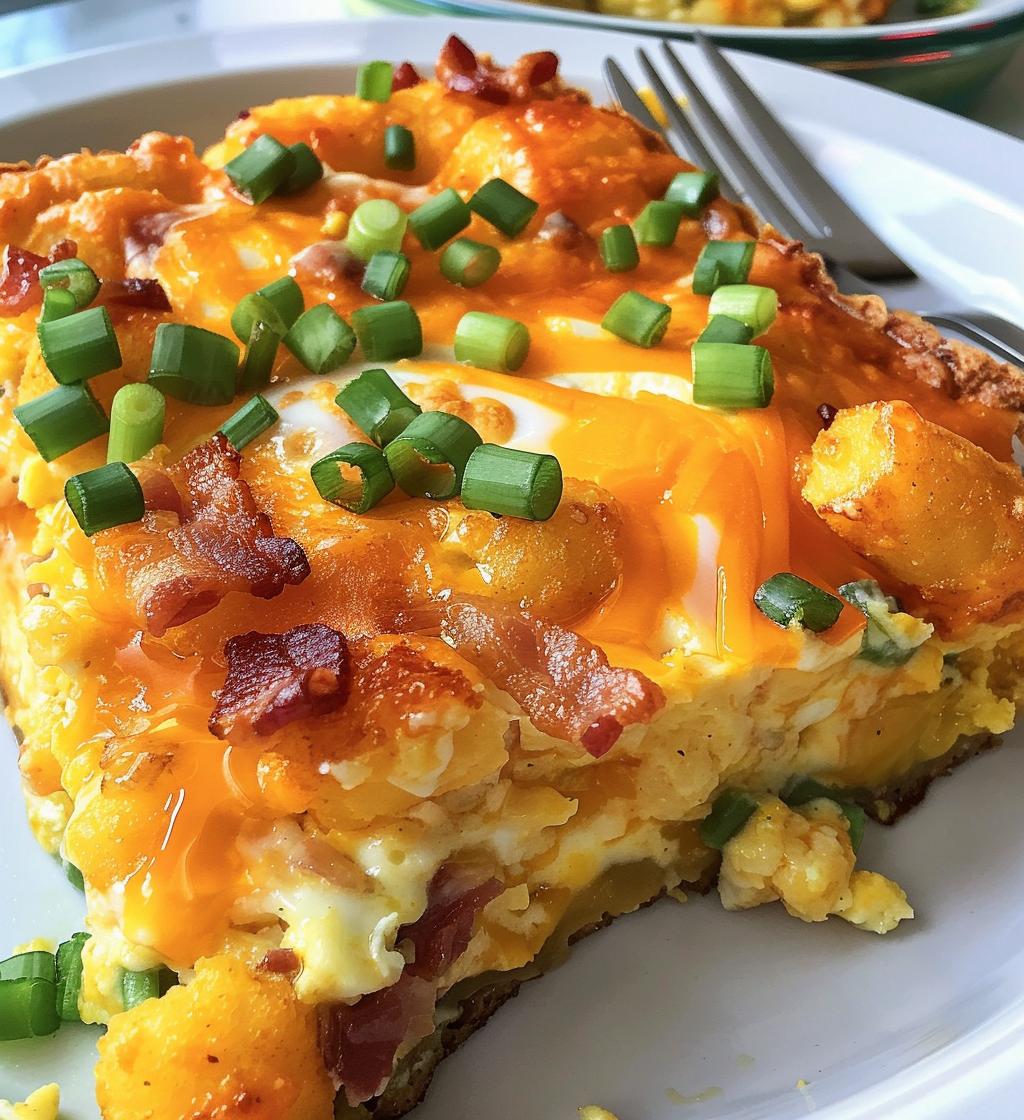 Cheesy Tater Tot Breakfast Casserole - detail 1