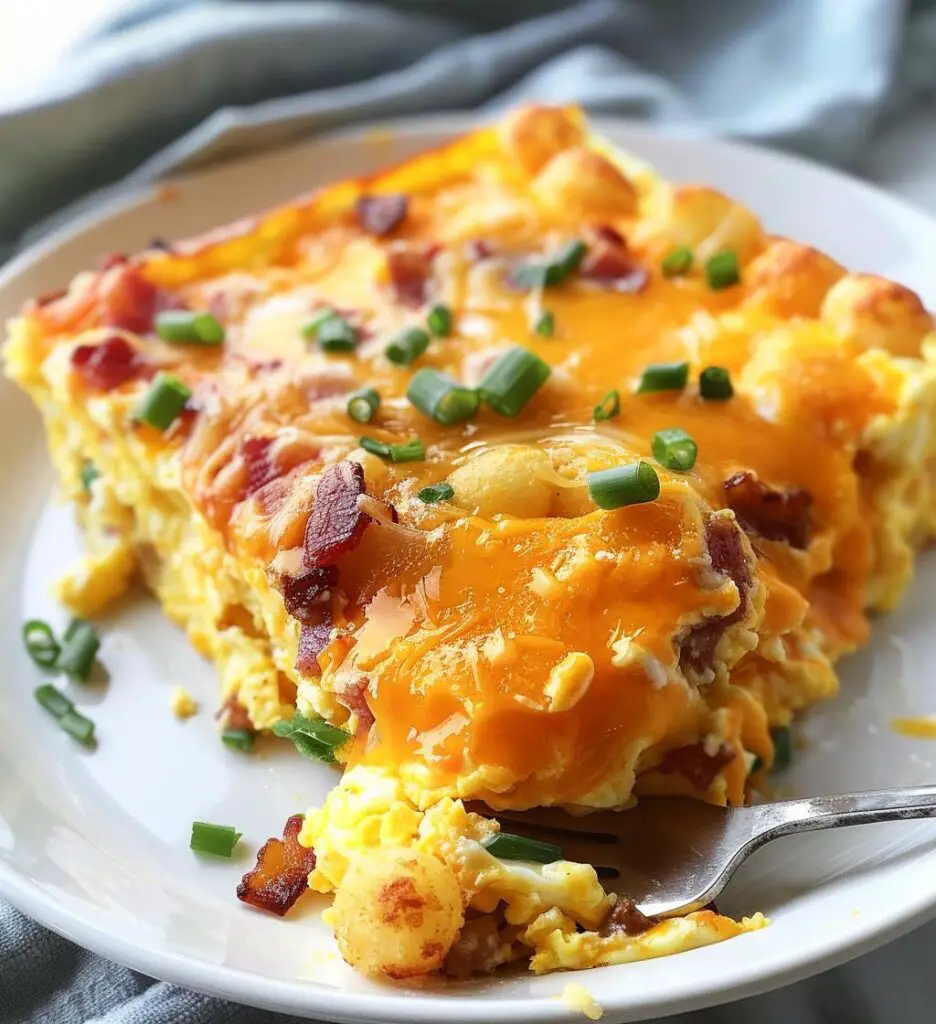 Cheesy Tater Tot Breakfast Casserole