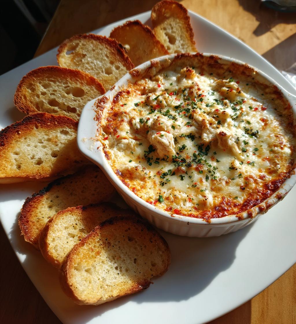 Chicken Alfredo Dip with Garlic Bread Chips - detail 1