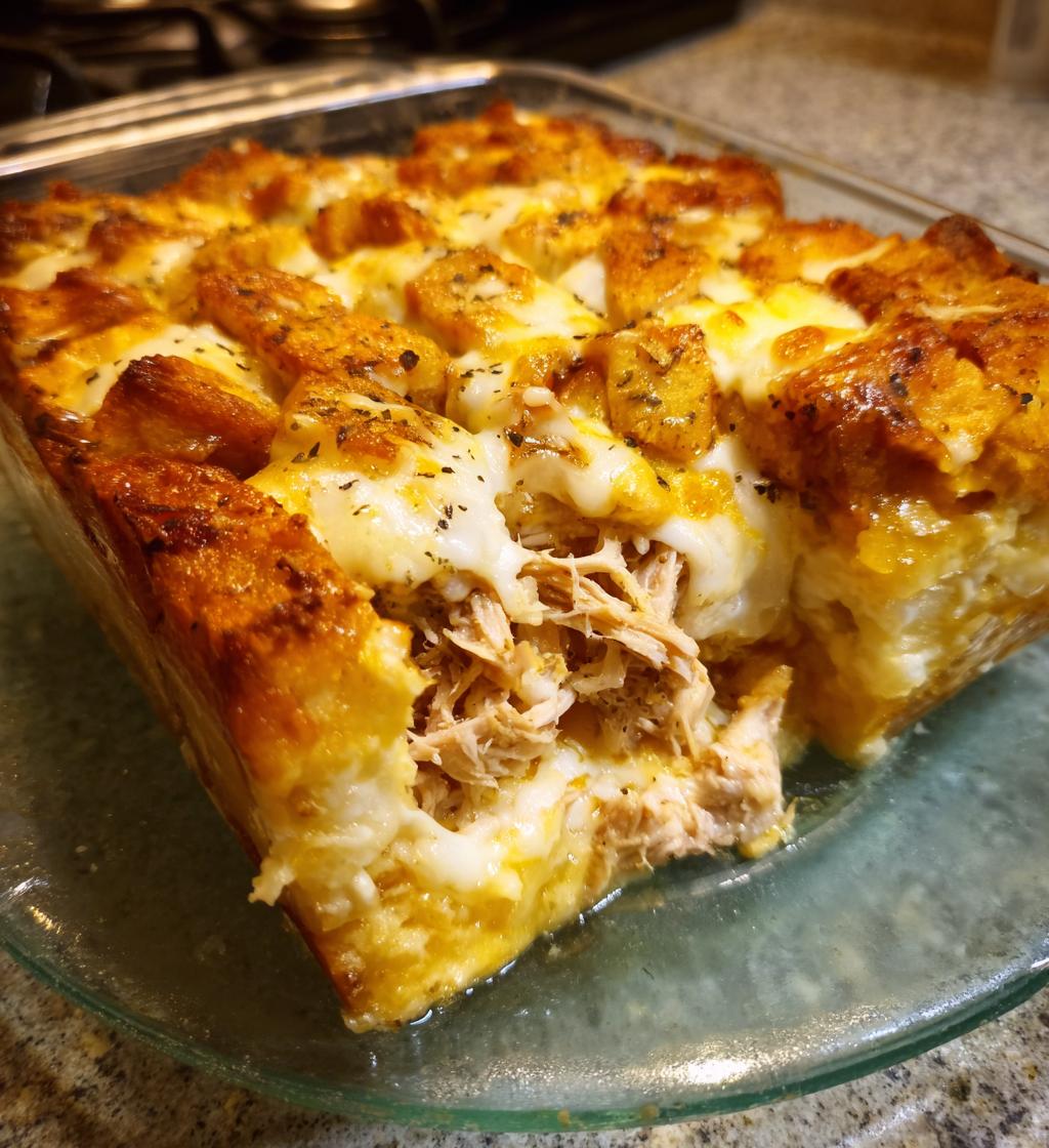 Chicken & Waffles Breakfast Bake