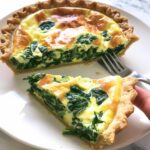 Christmas Morning Quiche (spinach + cheese)