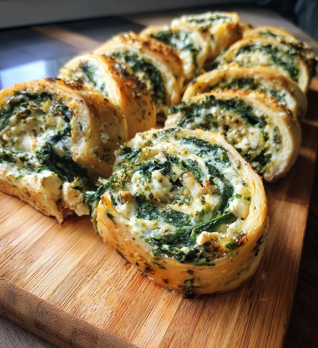 Creamy Spinach Parmesan Pinwheels