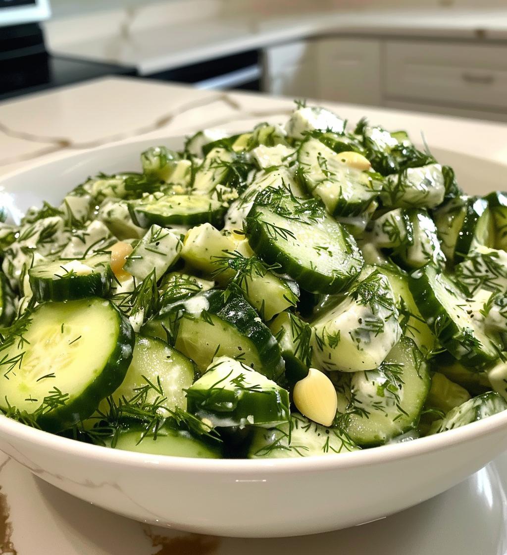 Cucumber Dill Yogurt Salad (light option) - detail 1
