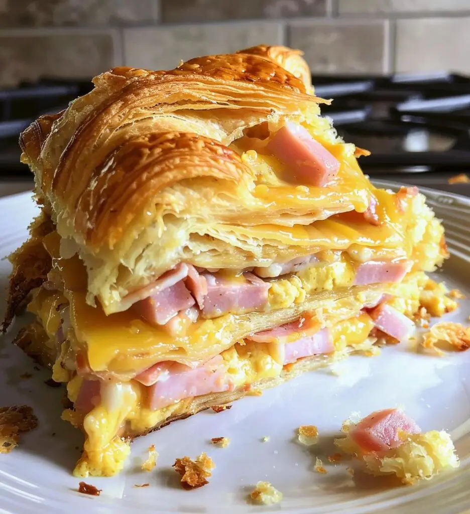 Ham & Cheese Croissant Bake