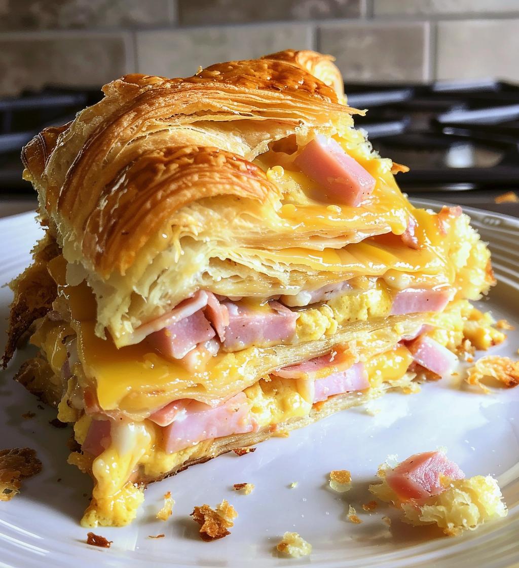Ham & Cheese Croissant Bake