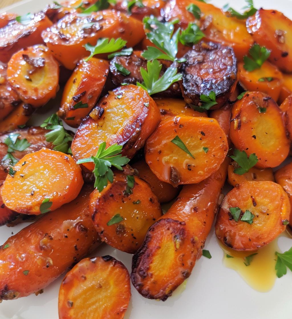 Honey Garlic Roasted Carrots