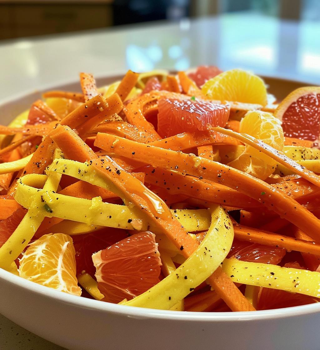 Maple Citrus Carrot Ribbon Salad - detail 1