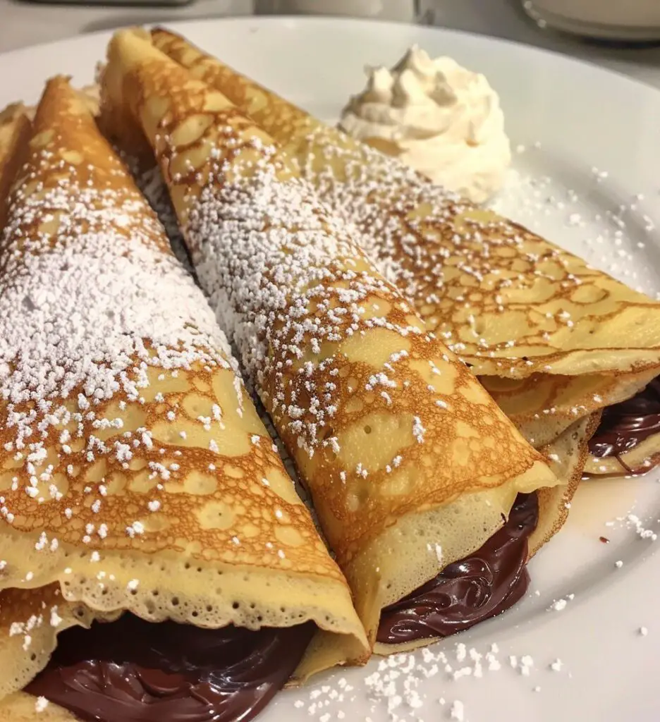 Nutella Stuffed Crepes