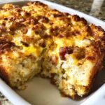 Overnight Ham & Cheese Breakfast Casserole