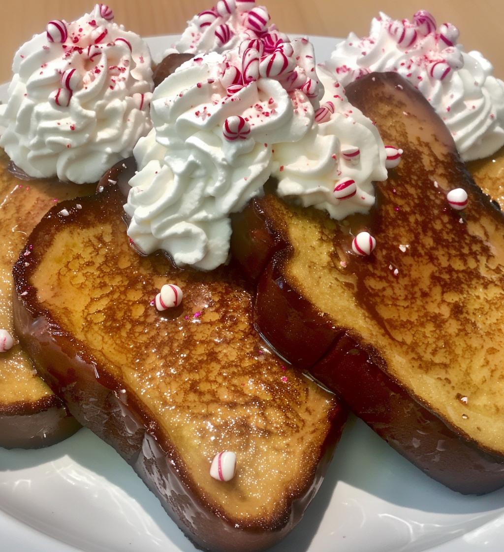 Peppermint Hot Chocolate French Toast