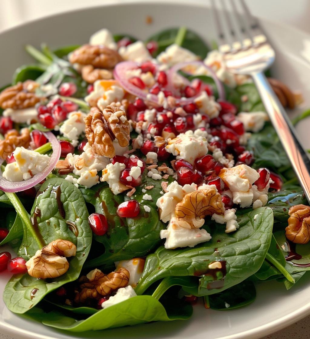 Pomegranate Spinach Salad