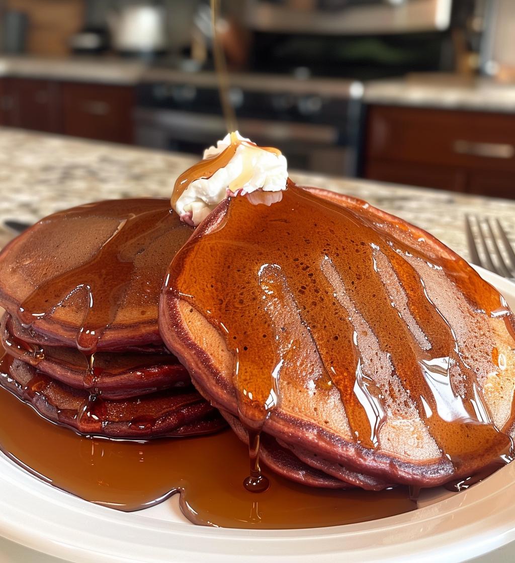 Red Velvet Pancakes - detail 1