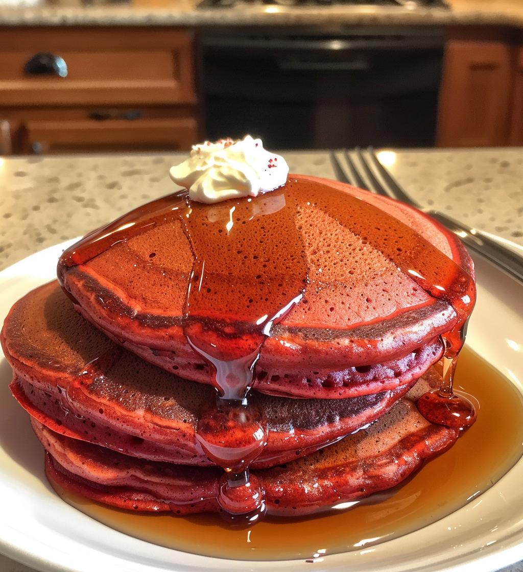 Red Velvet Pancakes