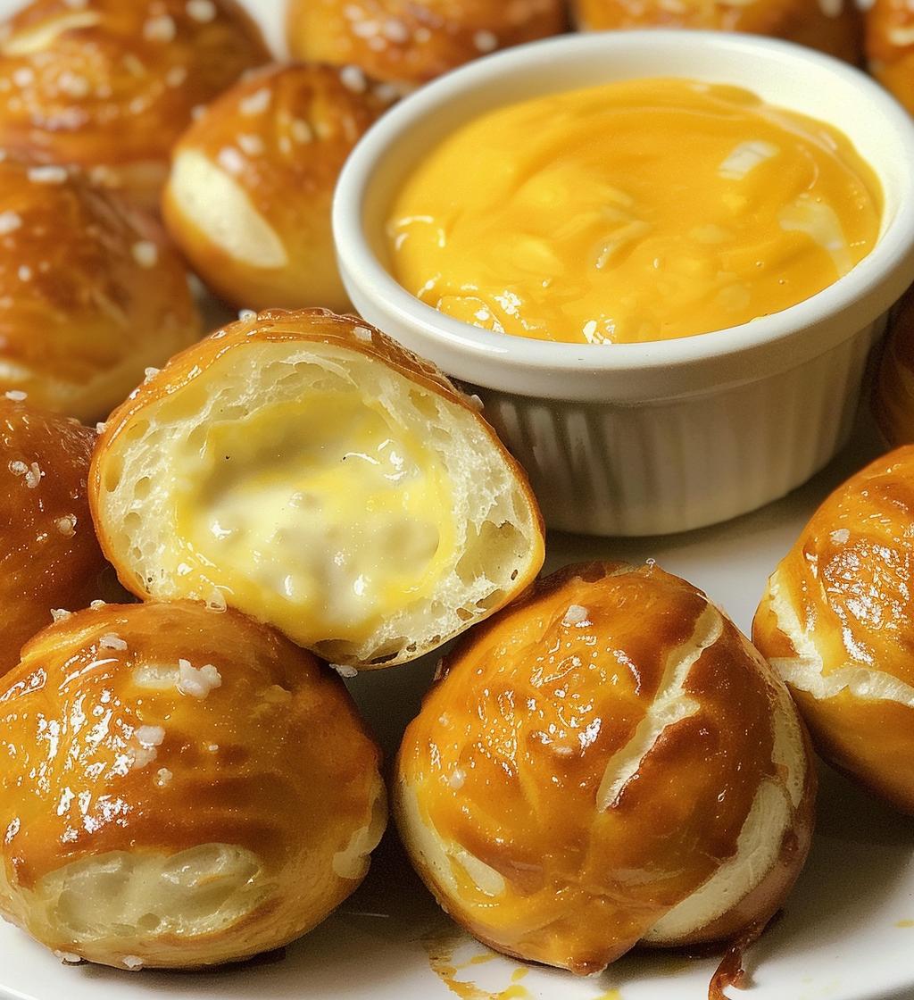 Soft Pretzel Bites with Cheese Dip - detail 1
