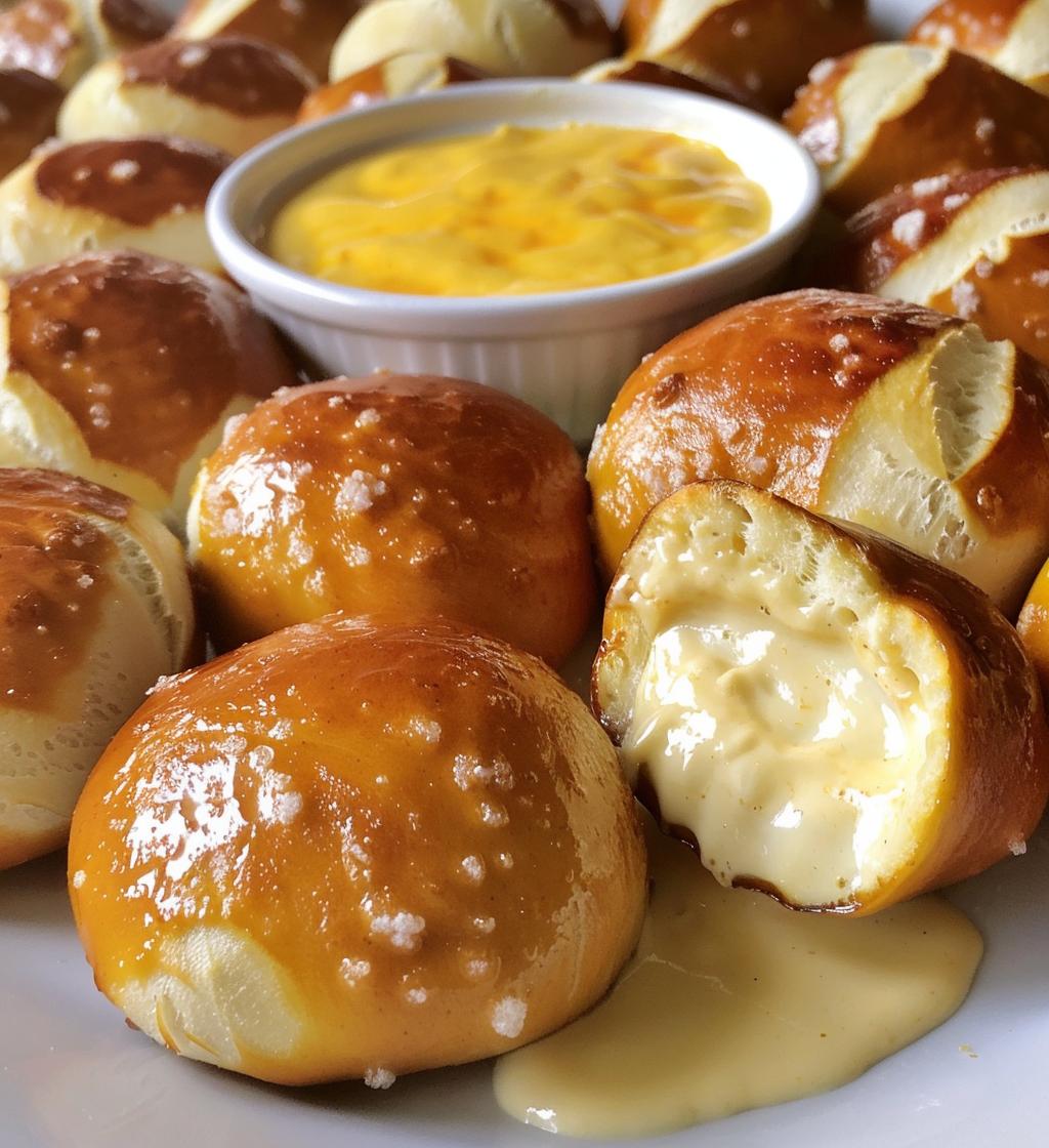 Soft Pretzel Bites with Cheese Dip