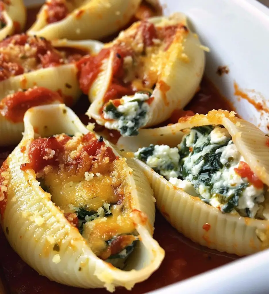 Spinach & Cheese Stuffed Shells (side portion)