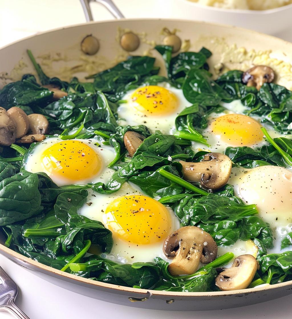 Spinach Mushroom Breakfast Skillet - detail 1