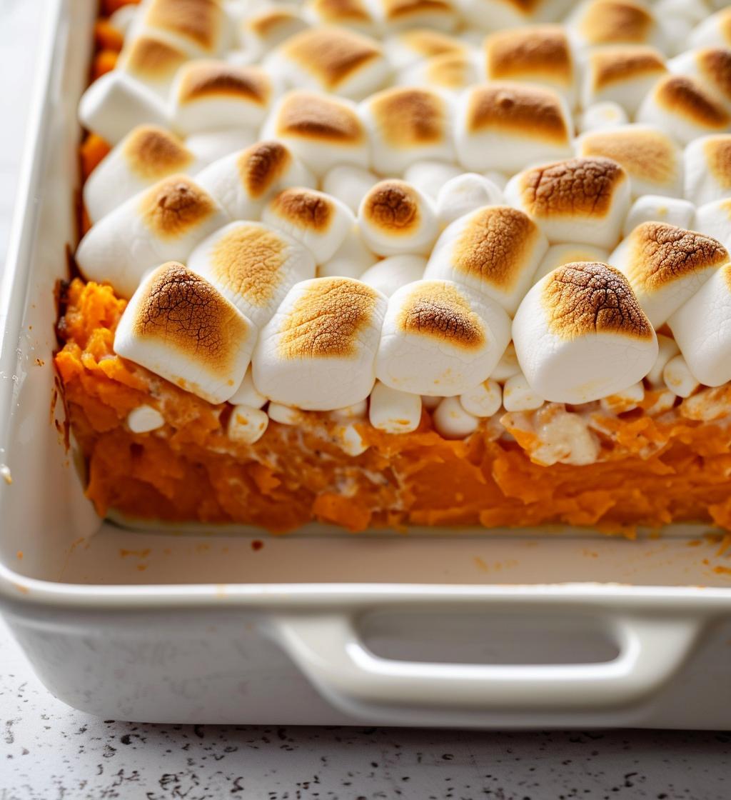 Sweet Potato Casserole with Marshmallows - detail 1