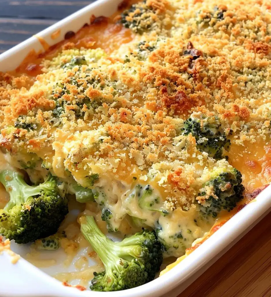 Three-Cheese Broccoli Bake