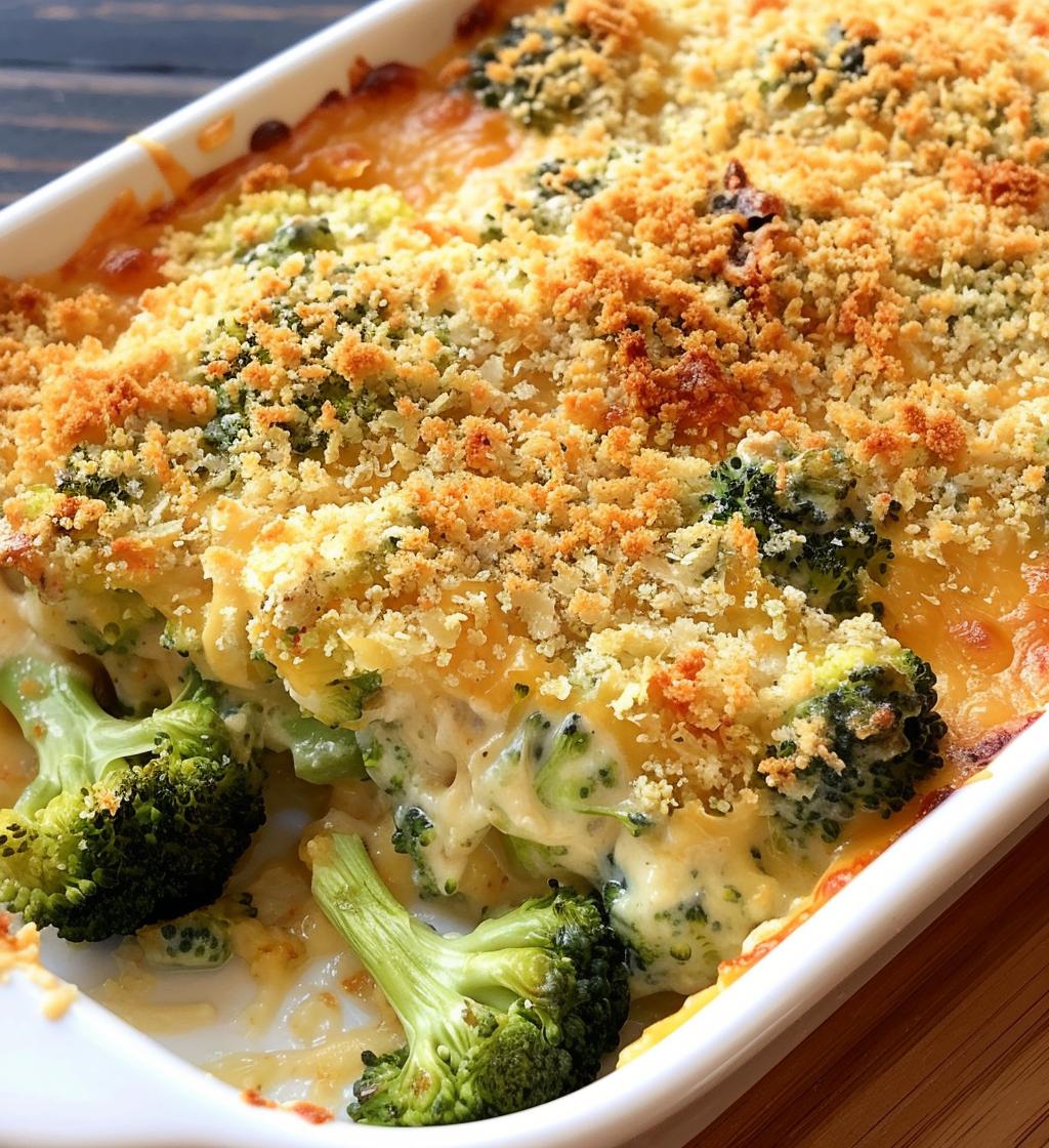 Three-Cheese Broccoli Bake