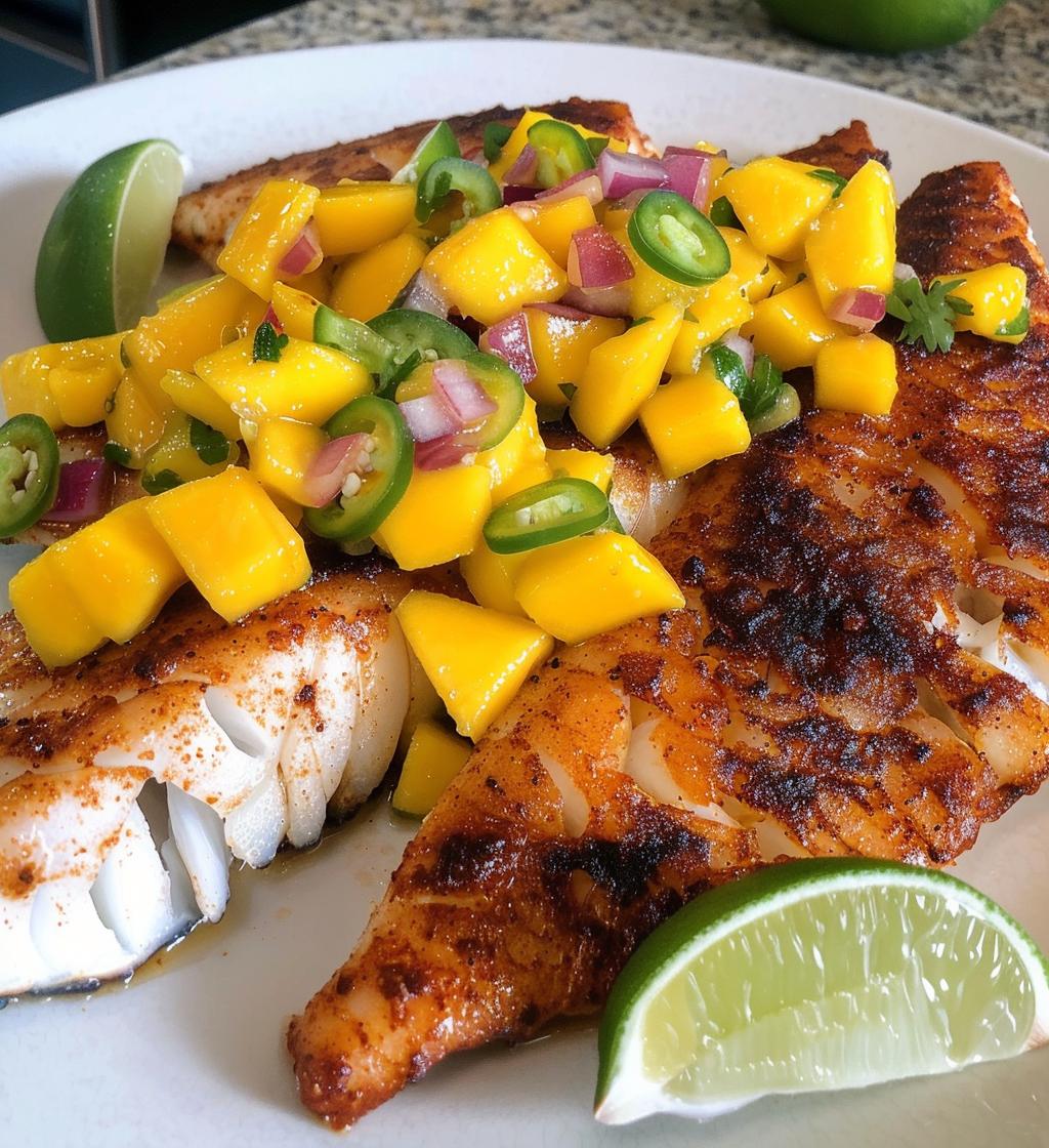Blackened Tilapia with Mango Salsa - detail 1