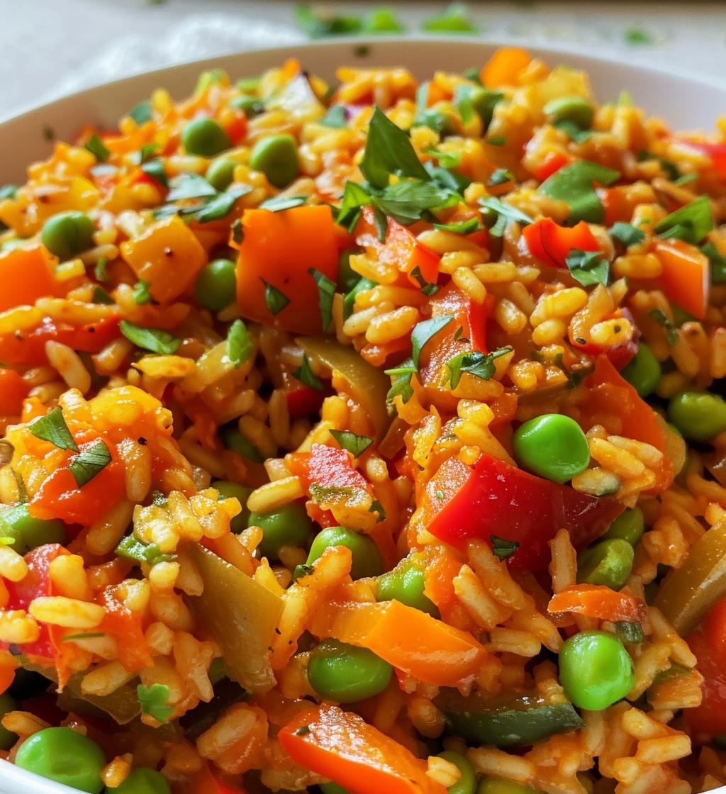 Brown Rice Veggie Paella - detail 1