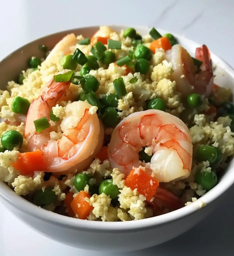 Cauliflower Fried “Rice” with Shrimp